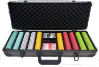 2ND AMENDMENT - Pokerset im Gunmetal-Aluminiumgehäuse mit 10 Gramm Keramikchips - 500 Stück