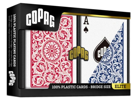 Copag 1546 Rojo Azul Puente Tamaño Regular Index Double Deck Set