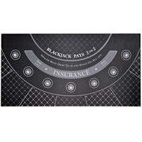 Neoprene Blackjack table layout with insurance and pay odds text on a white background