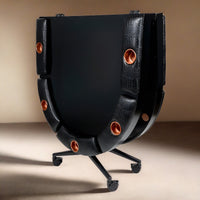 Elite 10 Player Poker Table - Black Lacquer Finish - Folded