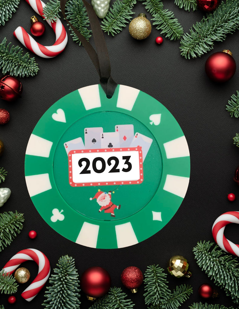 Christmas Tree Ornament - 2023 Green Santa