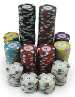 Poker Knights 13.5 Gram Clay Poker Chips - 300 Count Stacked