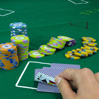 Poker Knights 13.5 Gram Clay Poker Chips - In Play On Table