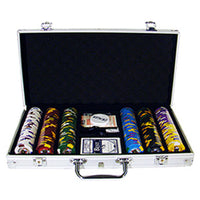 King's Casino 14 Gram Clay Poker Chips in Standard Aluminum Case - 300 Ct.