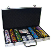 King's Casino 14 Gram Clay Poker Chips in Standard Aluminum Case - 300 Ct.