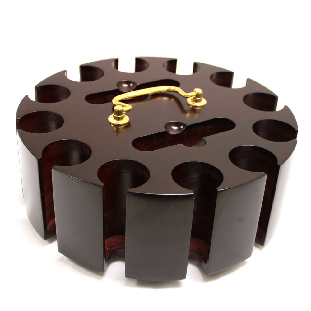 300 Capacity Wooden Poker Chip Carousel Case Poker Chip Lounge