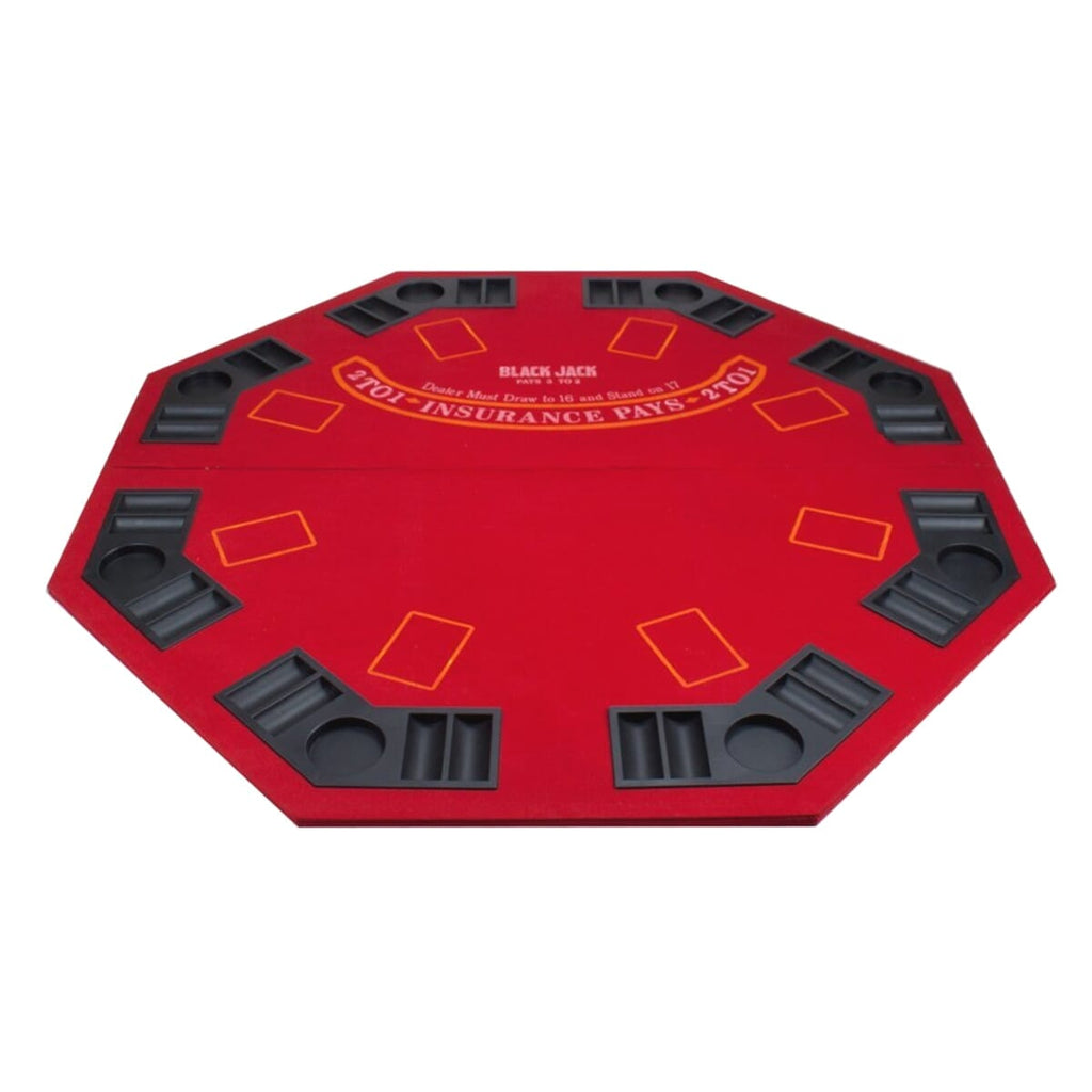 2 in 1 Red Poker & Table Top With Case – Poker Chip Lounge