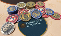 Ceramic Military Challenge Coin Poker Chips - Golden Swordsmen