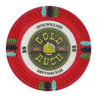 Gold Rush 13.5 Gram Clay Poker Chips in Standard Aluminum Case - 500 Ct.