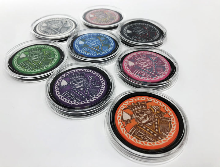 King of Spades Custom Ceramic Poker Chips - Collector's Edition Sample Pack