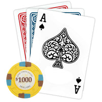 Poker Knights 13.5 Gram Clay Poker Chip Set in Premium Aluminum Case - 500 Ct.