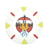 Fichas de póquer de arcilla Rock & Roll de 13,5 gramos en caja de madera de caoba negra - 500 ct.