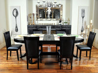 Poker Table Black Dining Chairs