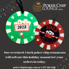 Giant Poker Chip Christmas Tree Ornaments.