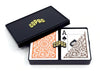Copag 1546 Naranja Marrón Poker Tamaño Jumbo Index Double Deck Set- 12 Sets