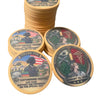 Custom military ceramic challenge coins - graduation tokens
