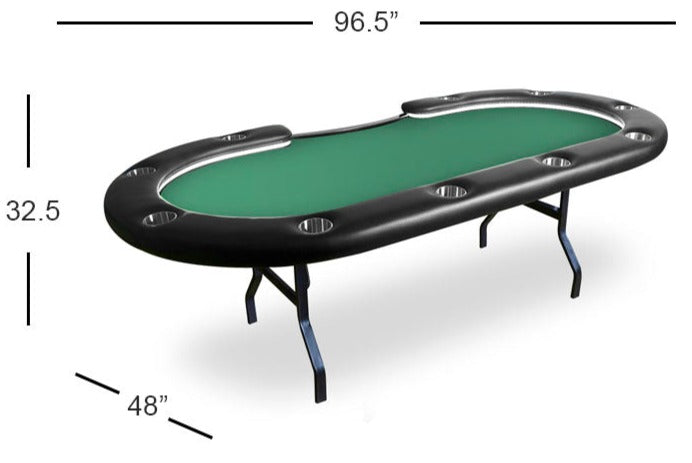 The Aces Pro Alpha Custom Poker Table Dimensions