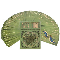 Aces High Green Playing Cards Fanned Out