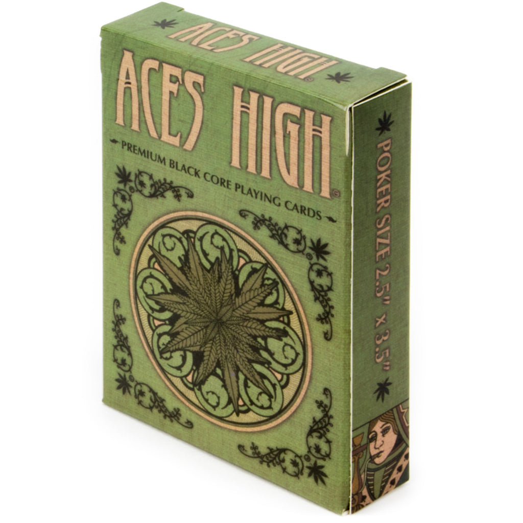 Aces High Green Playing Cards Outer Tuck Box