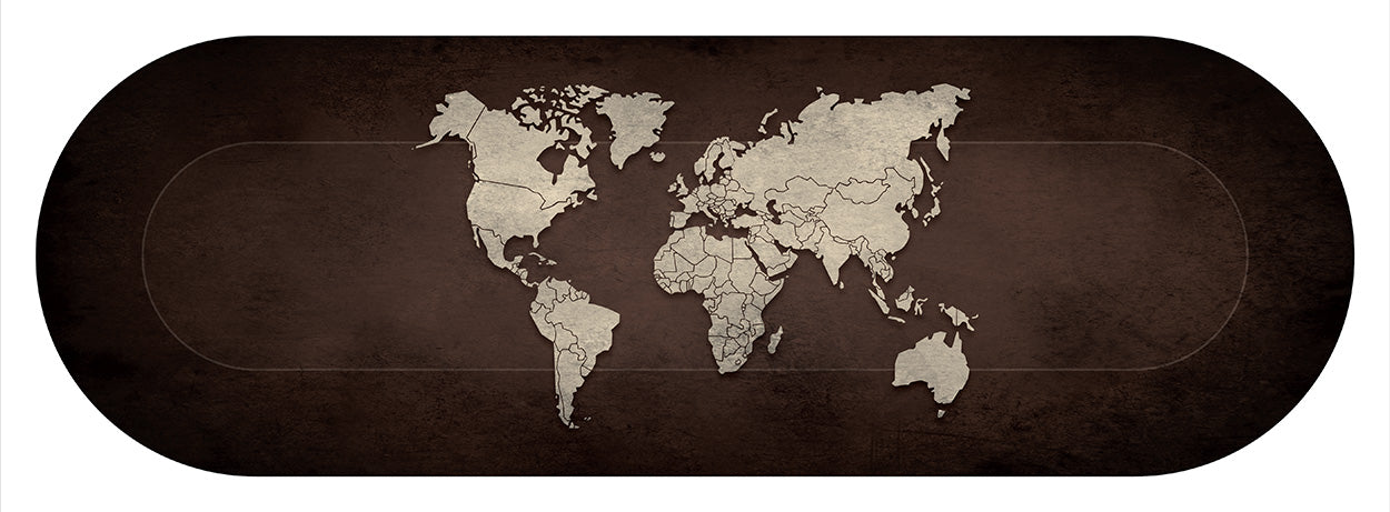 CUSTOM POKER TABLE TEMPLATE - WORLD MAP
