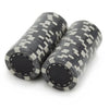 Black Striped Dice Poker Chips. Two rolls of 25 chips.