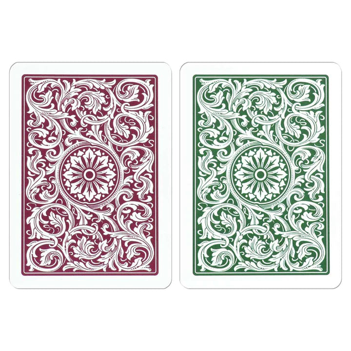 Copag 1546 Green Burgundy Poker Size Jumbo Index Double Deck Set