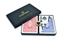 Copag 1546 Blue Red Poker Size Magnum Index Double Deck Set- 12 Sets