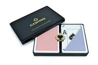 Copag 1546 Blue Red Poker Size Peek Index Double Deck Set- 12 Sets