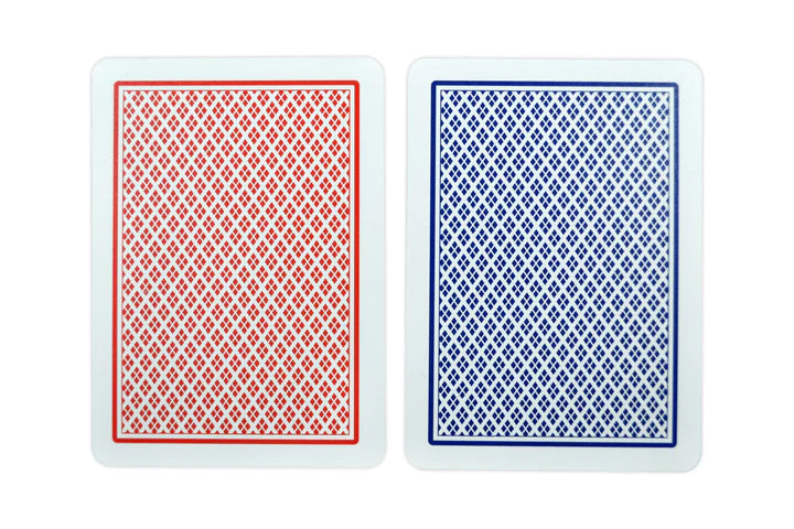 Copag 1546 Blue Red Poker Size Peek Index Double Deck Set- 12 Sets