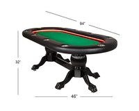 The Elite Alpha (LED) Custom Poker Table Dimensions