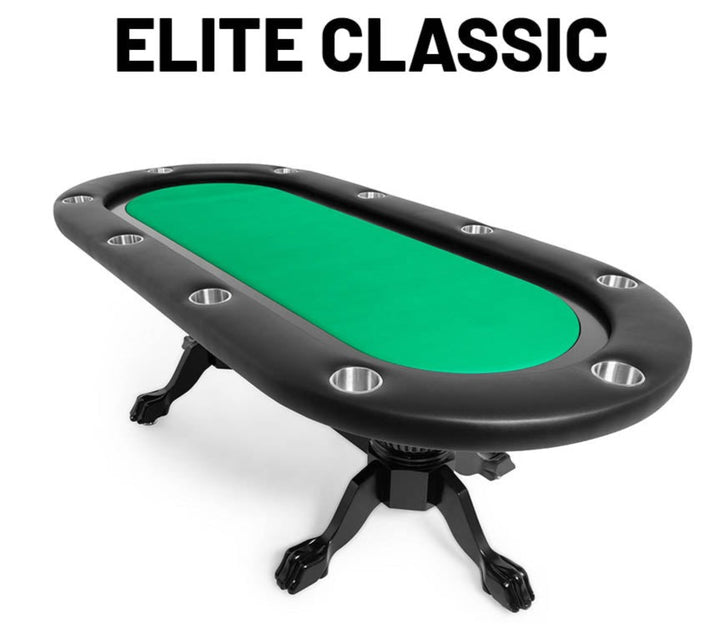 The Elite Custom Poker Table With Black Racetrack Standard Classic Version