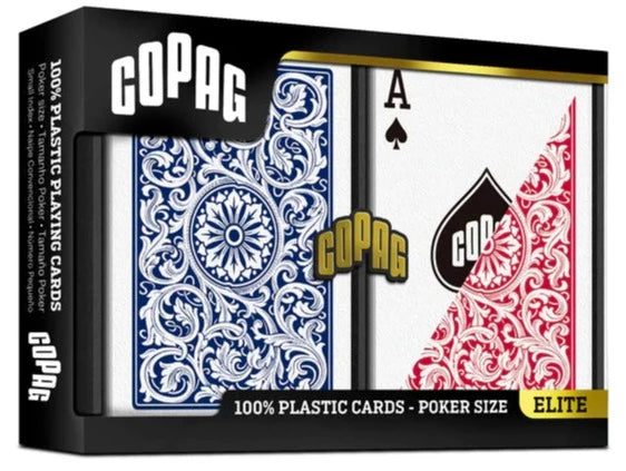 Copag 1546 Red Blue Poker Size Regular Index Double Deck Set