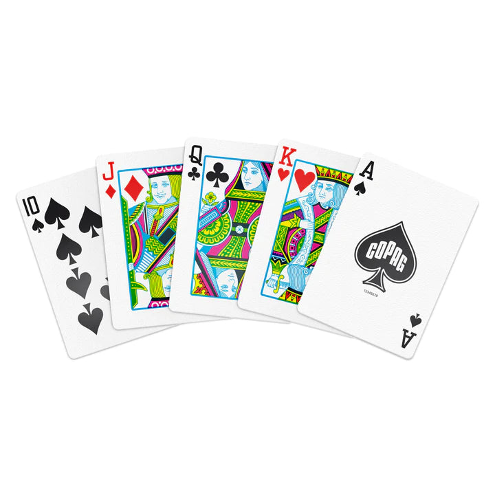 Copag Neoteric Blue Yellow Poker Size Regular Index Double Deck Set- 12 Sets