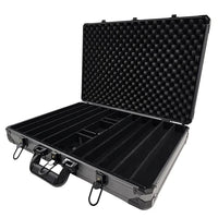 Premium Heavy Duty 1000 Capacity Aluminum Poker Chip Case - interior view 