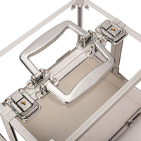 600-count acrylic poker chip carrier. Top view shown closed with latches.