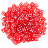 100 Red Dice - 16 mm