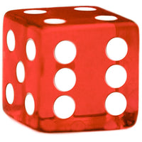 100 Red Dice - 16 mm