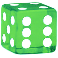 100 Green Dice - 16 mm