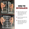 Directions on how to interlock the 43 mm acrylic chip tray