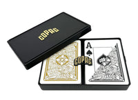 Copag 1546 Legacy Black Gold Poker Size Jumbo Index Double Deck Set- 12 Sets