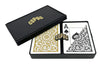 Copag 1546 Black Gold Poker Tamaño Jumbo Index Double Deck Set