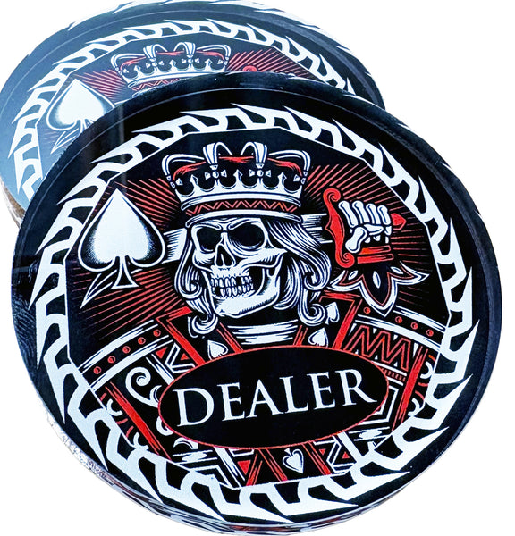 King of Spades Crystal Glass Dealer Button
