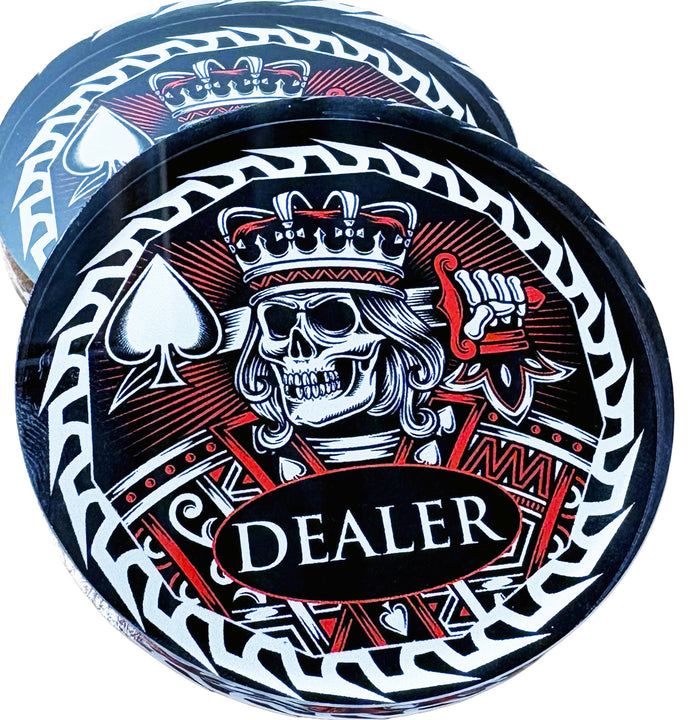 King of Spades Crystal Glass Dealer Button