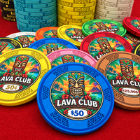 Lava Club ceramic poker chips