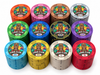 Lava Club ceramic poker chips - complete set of poker chips in stacks, top view