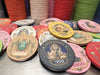 Lotus Lounge Ceramic Poker Chips close-up of the $100 Sphinx chip. 