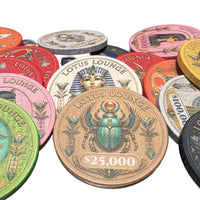 Lotus Lounge ceramic poker chips