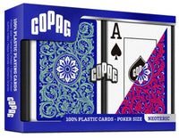 Copag Neoteric Red Green Poker Size Jumbo Index Double Deck Set- 12 Sets