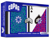 Copag Neoteric Red Green Poker Size Regular Index Double Deck Set- 12 Sets