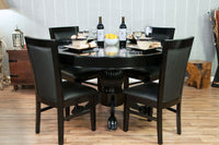 The Ginza LED Custom Poker Table With Dining Table Top And Black Dining Chairs